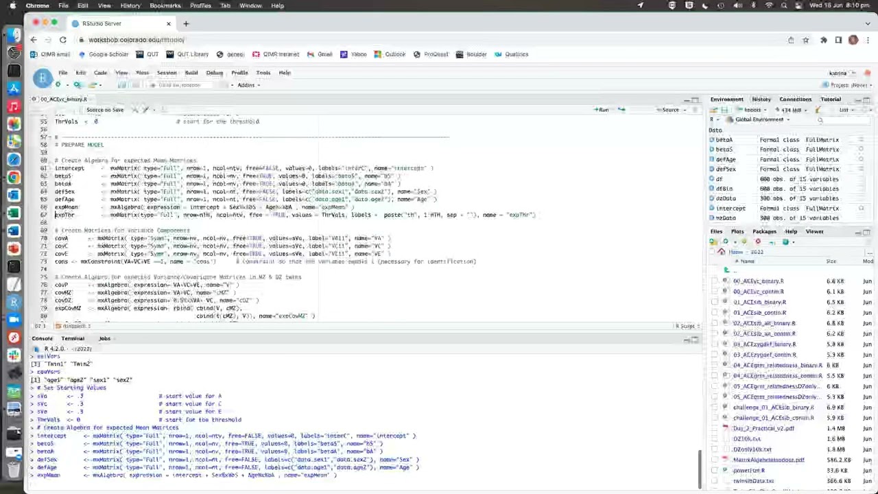 Binary Model Practical Walk through