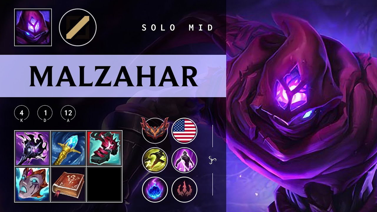 Malzahar Mid vs Ziggs - NA Grandmaster Patch 25.24
