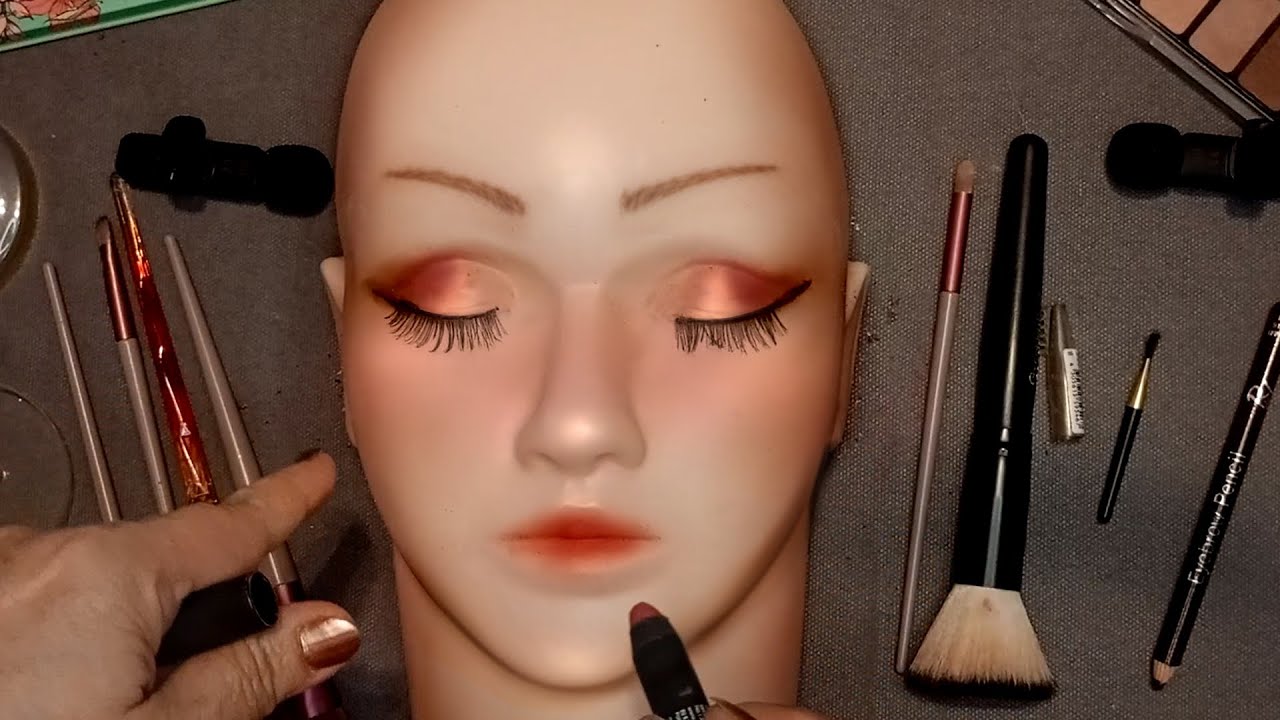 (TÜRKÇE ASMR) Sessiz Makyaj Yapıyoruz dinlendirici müzikle 😴 | makyaj asmr💄 #makeup #asmr