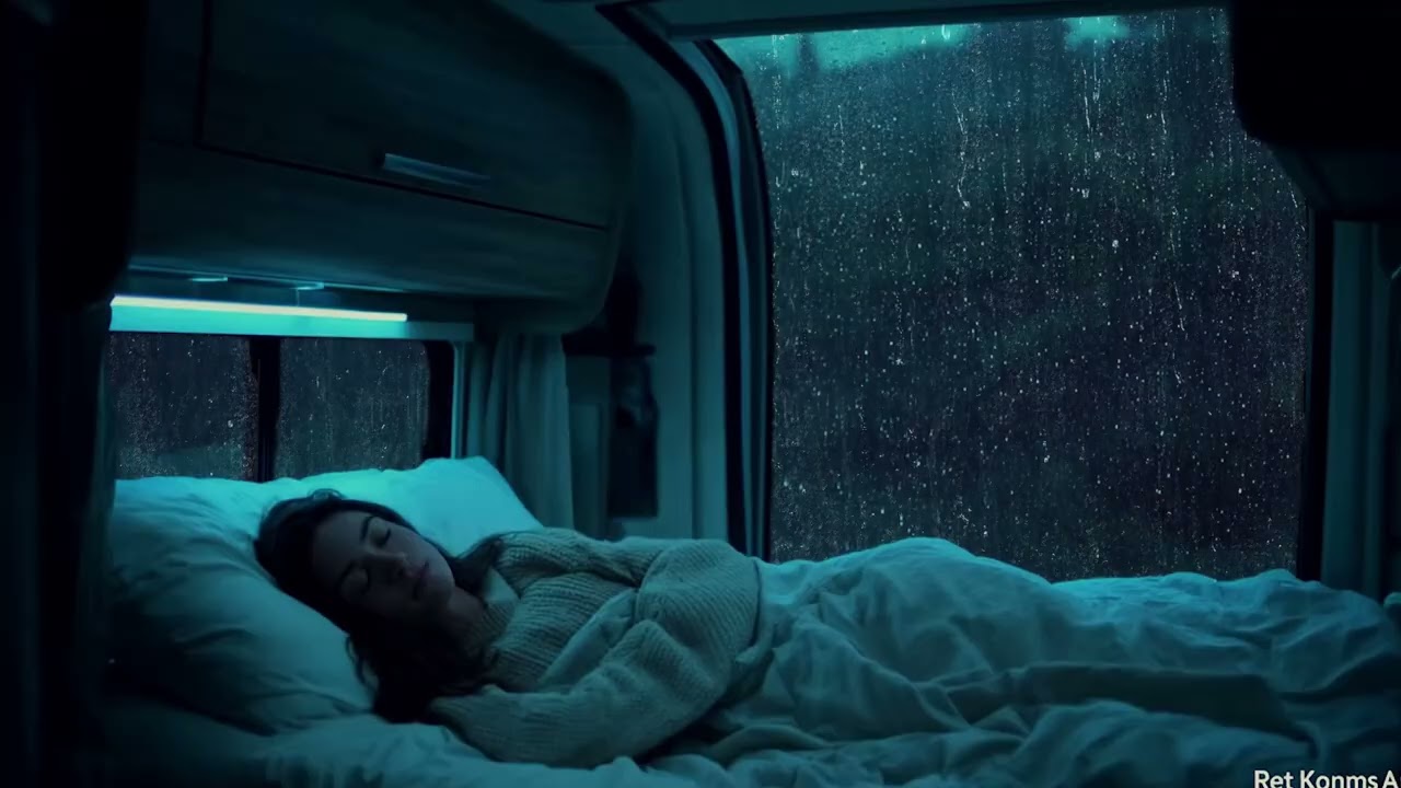 Sleep Immediately 🚗 Rain Sounds in Car with Thunder, Heavy Rain Sounds for Sleeping and Relaxation