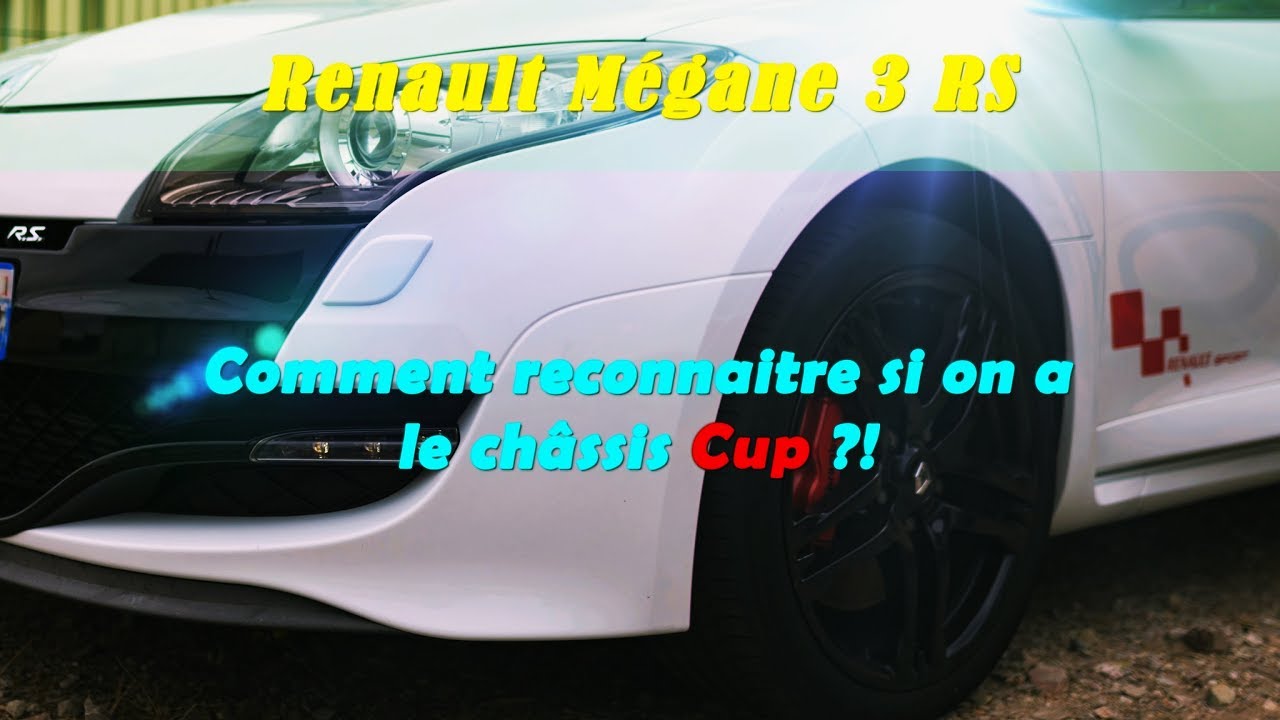 [Renault Mégane 3 RS] Reconnaitre si on a le châssis Cup !