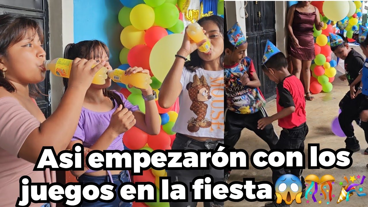 Los Juegos ya Empezarón en la Fiesta🎊🎉 Vean Quienes son los primeros en Participar😱😁