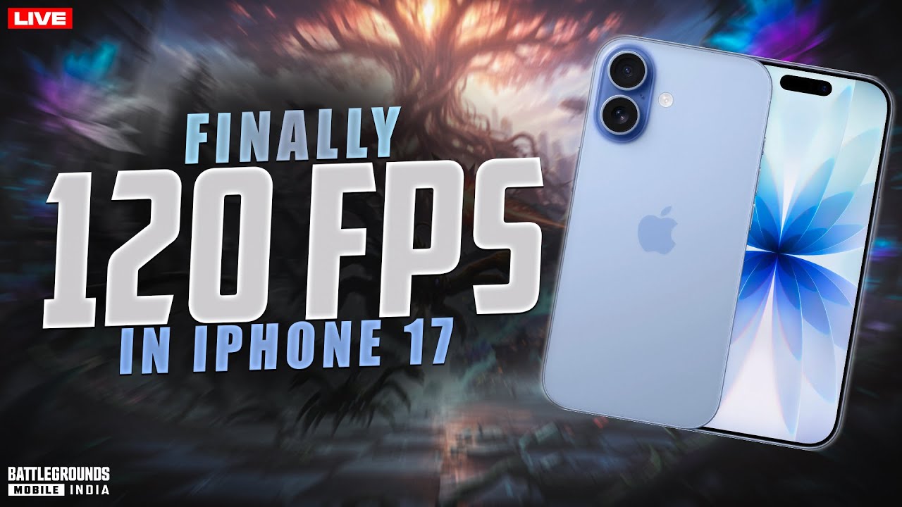 bgmi esports + classic live | finally 120 fps in iPhone 17 in BGMI 