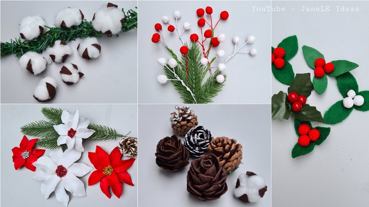Haz en Casa Tus Accesorios Navideños Para Tus Manualidades - cómo hacer frutos Navideños ?