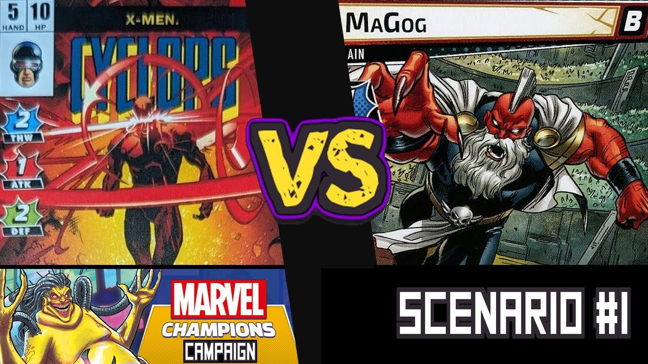 CYCLOPS vs. MAGOG | Mojomania Campaign Scenario #1 (Expert) | Marvel Champions Playthrough
