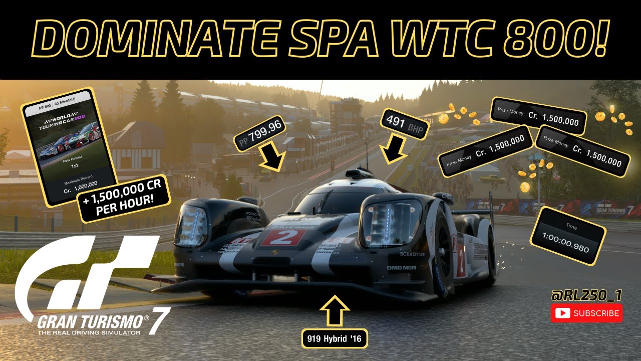 Как стать победителем GT7 Spa WTC 800: простое руководство по выигрышу 1,5 миллиона кредитов