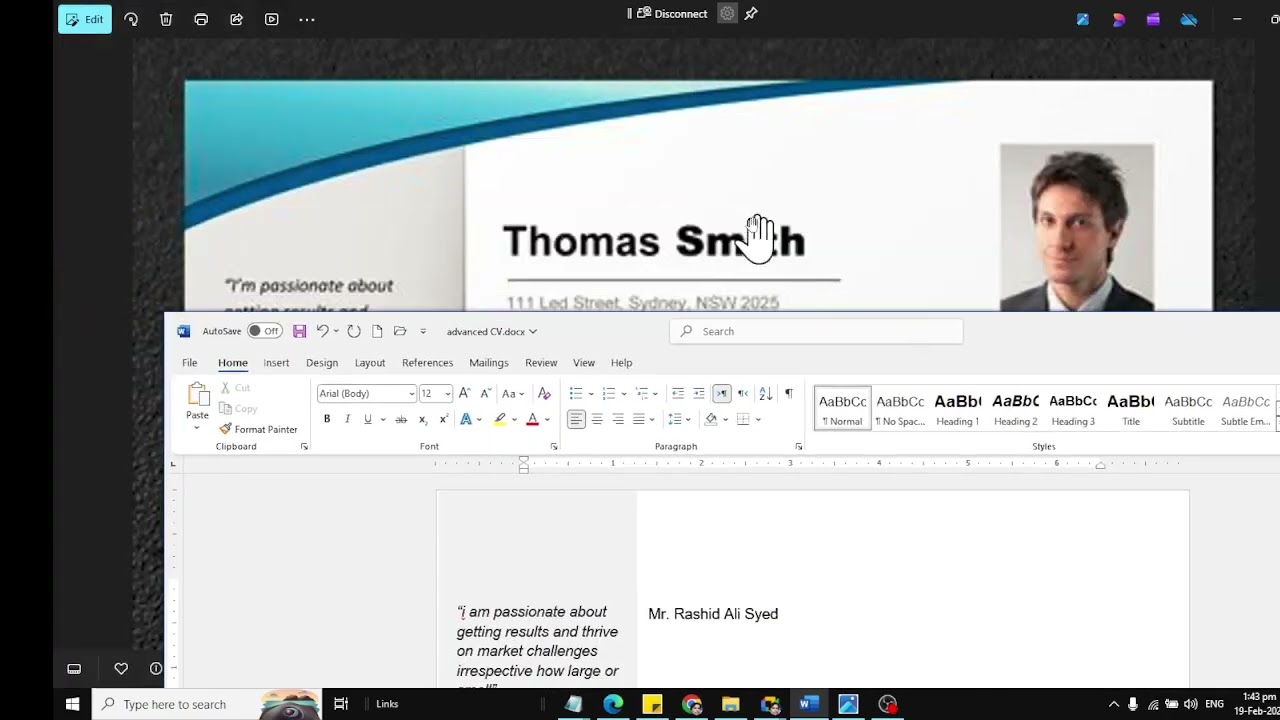 How to Create Advance CV in CV in Ms word 2024