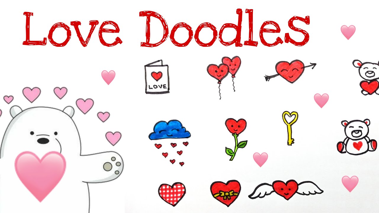 How to draw love doodles | Love doodles | Valentine doodles | Love doodle art |Toon kido