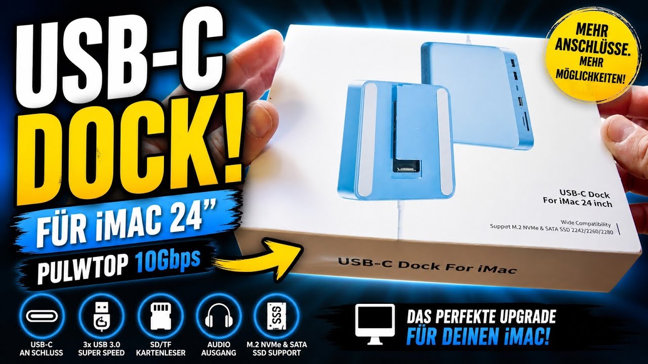 USB-C Dock von PULWTOP für iMac. Vorstellung u. Installations Tutorial #computer #iMac #tech