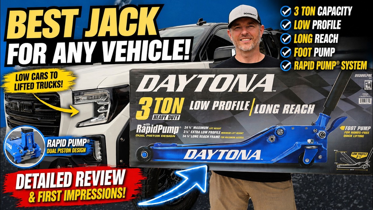 Best Floor Jack for Cars AND Trucks? Harbor Freight Daytona 3 Ton Review