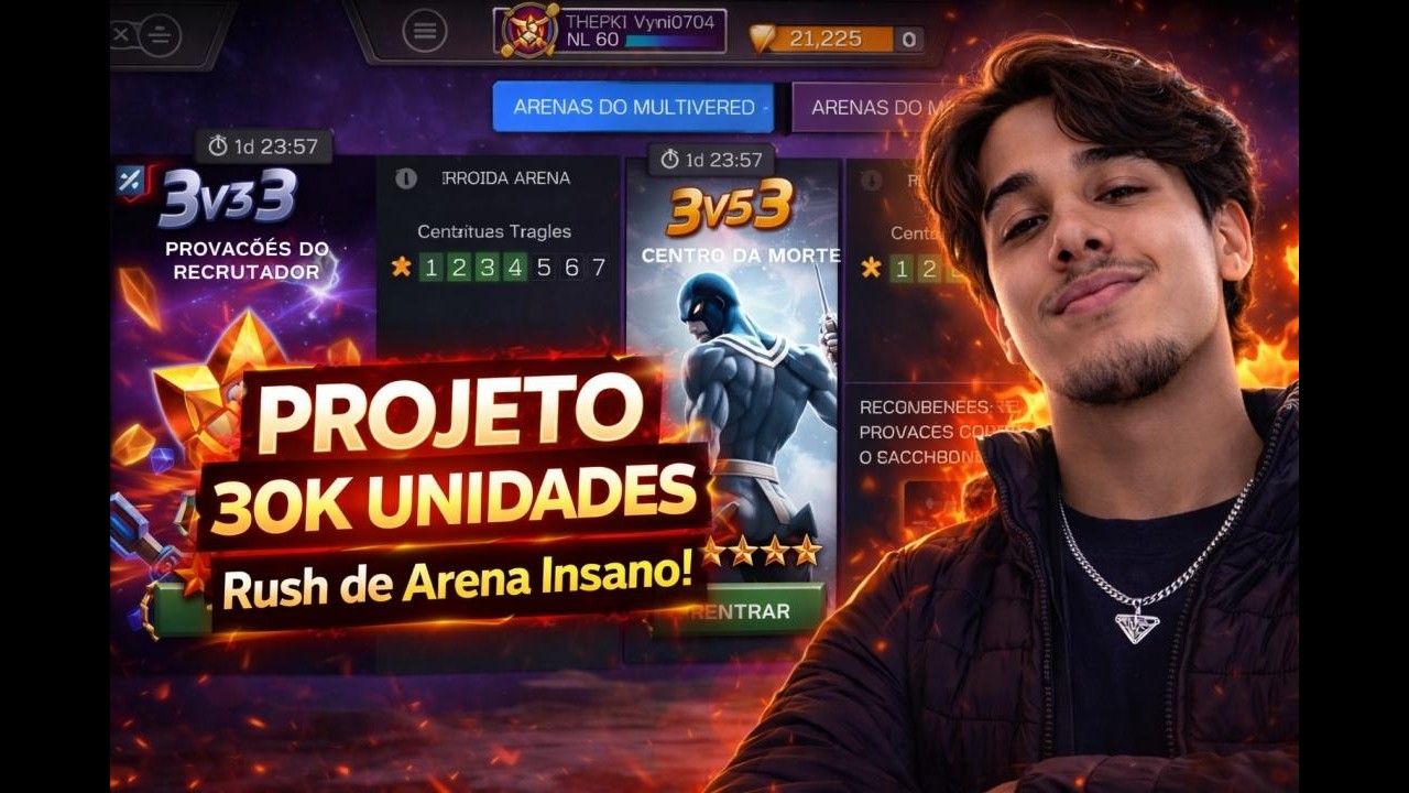 Projeto 30K Dia 13 ⚡ Continuando o farm de arena