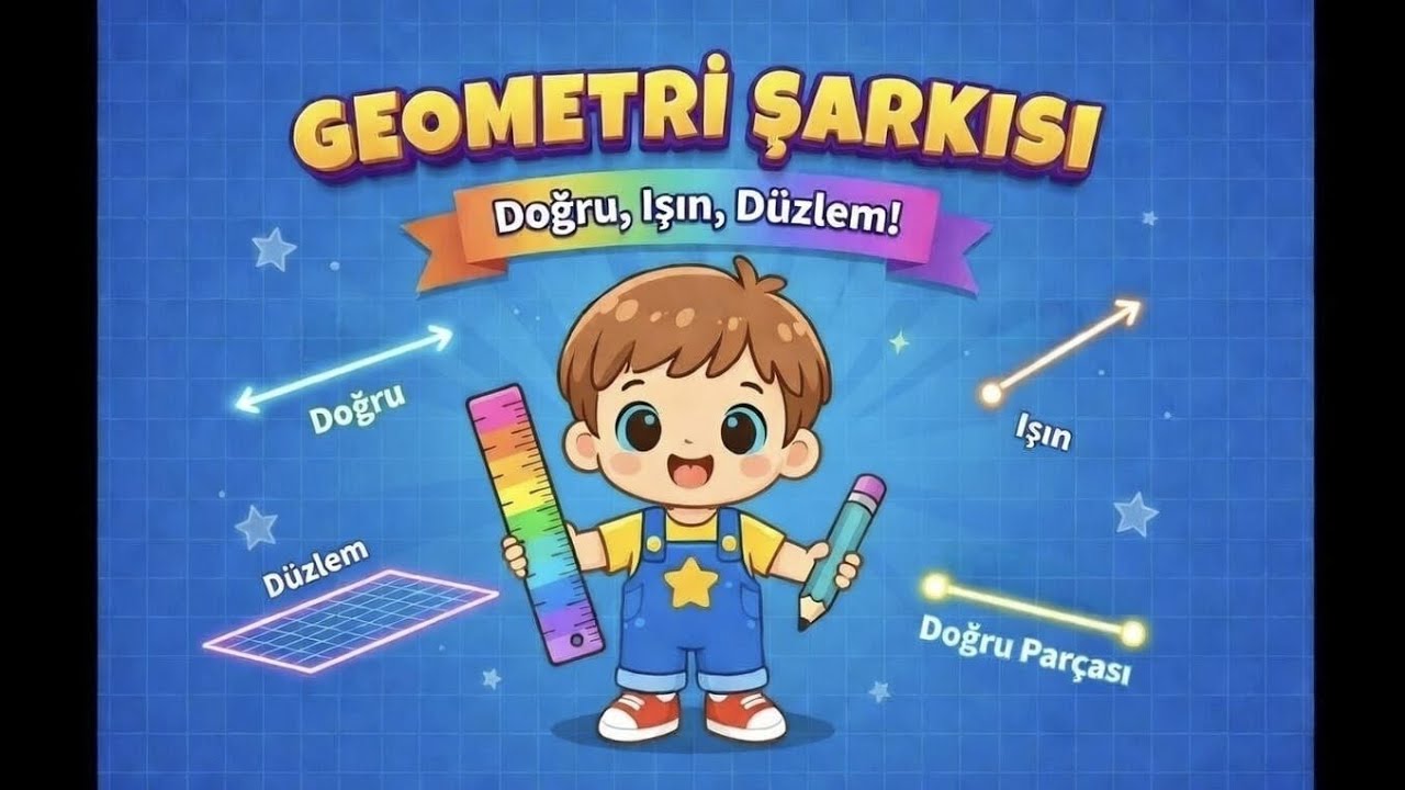 Doğru, Işın, Doğru Parçası, ve Düzlemi Şarkı İle Öğren..
