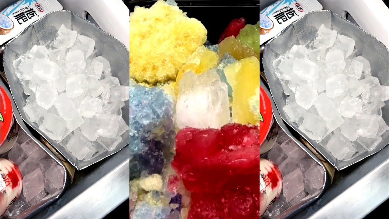 ASMR HARD ICE EATING MUKBANG / CLEAR ICE / THIN ICE 