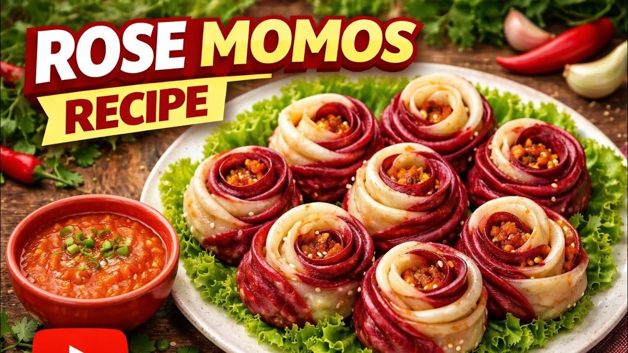 Rose momos recipe #veg momos recipe  , special Rose 🌹 momos recipe #Delhi zaika #👍❤️