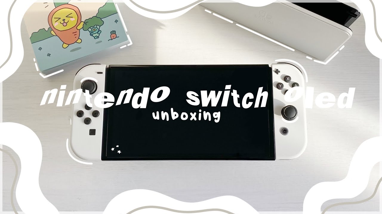 🌱nintendo switch OLED white model 🌸 | unboxing and set up | aesthetic