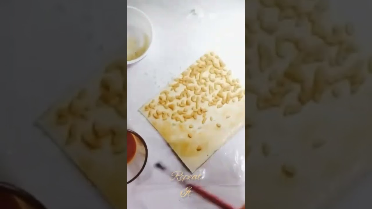 How to make pattern papers using rice grains and tea | Tutorial | 