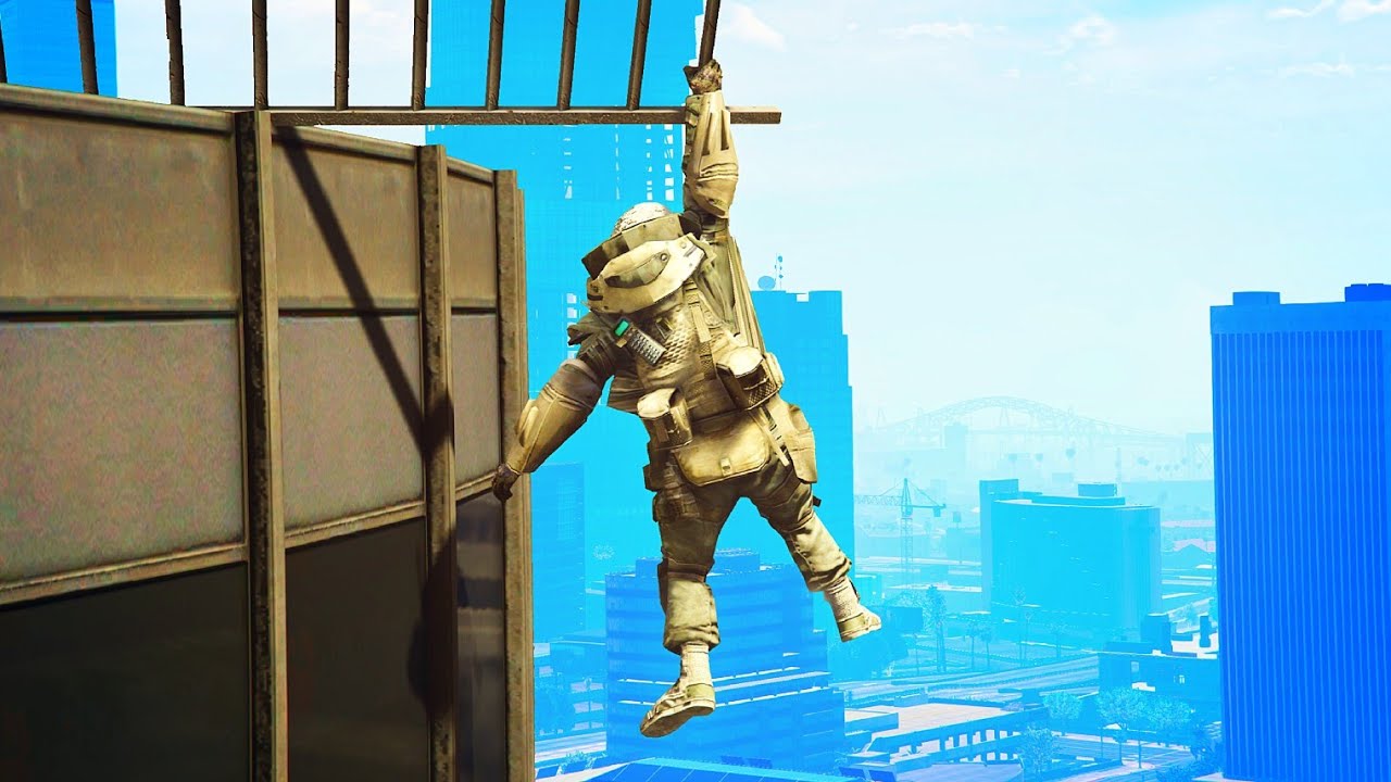 GTA 5 Parkour Fails Juggernaut Soldier (No Godmode)