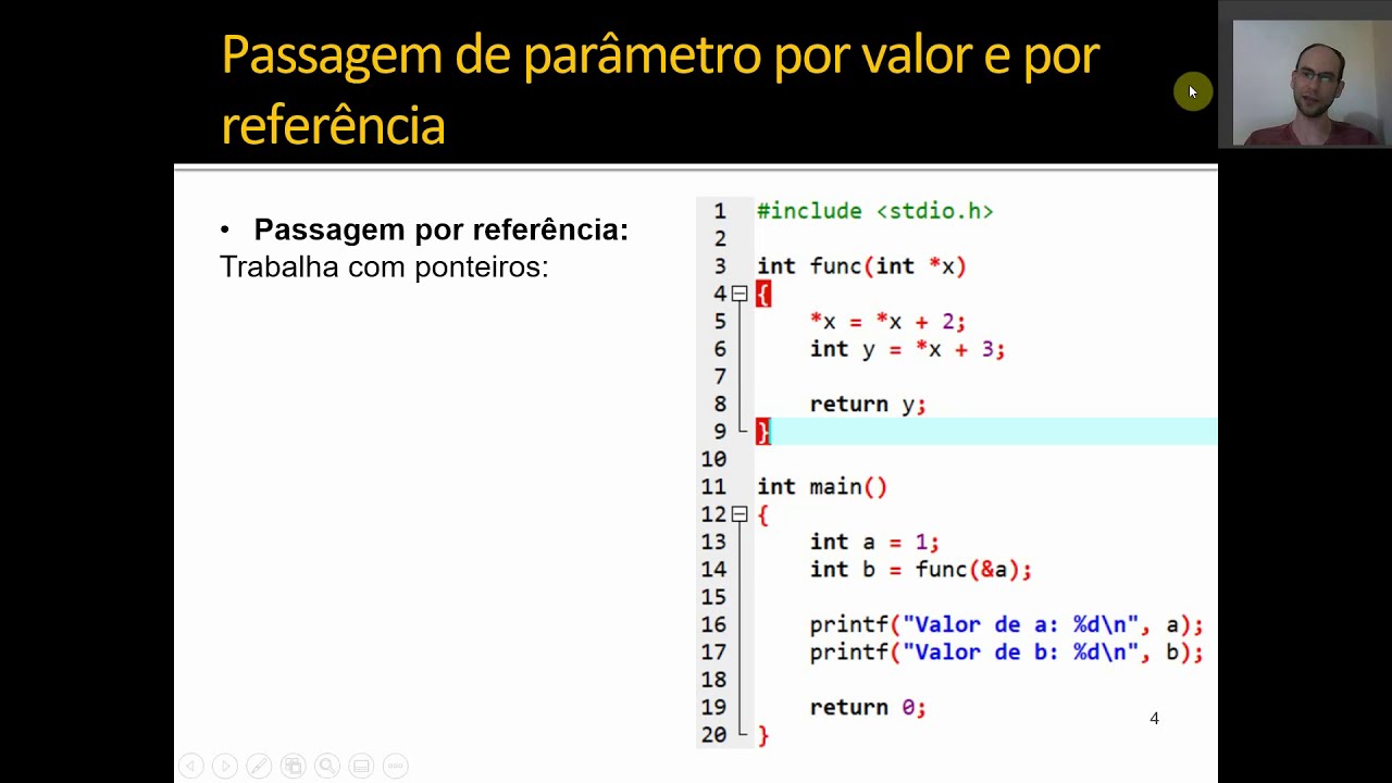 PRP - Passagem de parâmetros por referência em C