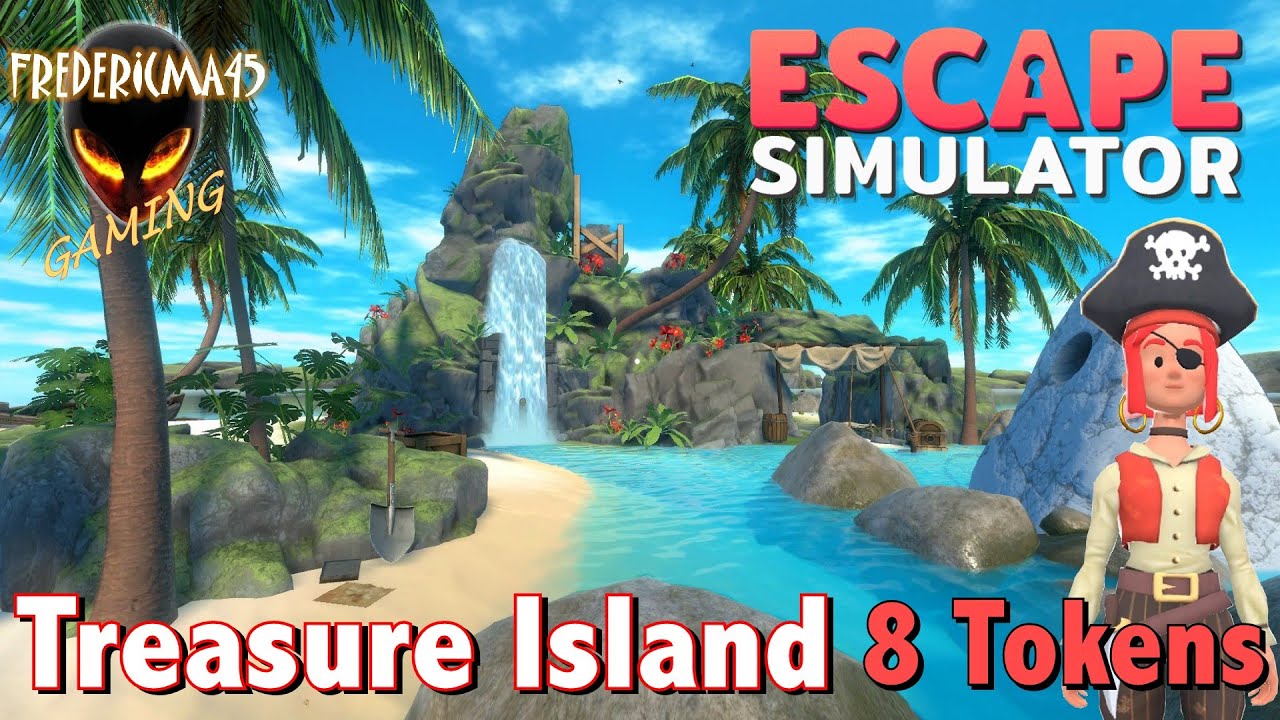 Escape Simulator TREASURE ISLAND Extra / 8 Tokens Location (Free Update - NEW ROOM)