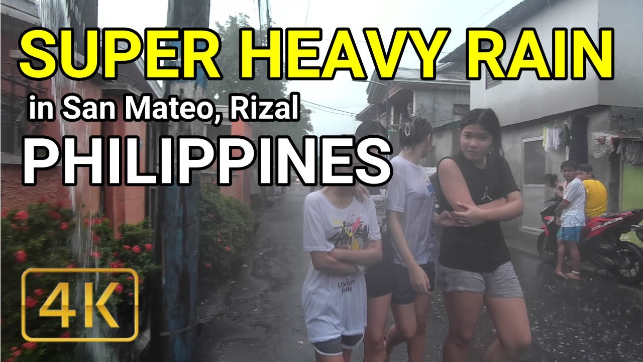 WALKING in SUPER HEAVY RAIN And THUNDERSTORM at San Mateo Rizal  Philippines [4K] 🇵🇭 | NB JourneyPH