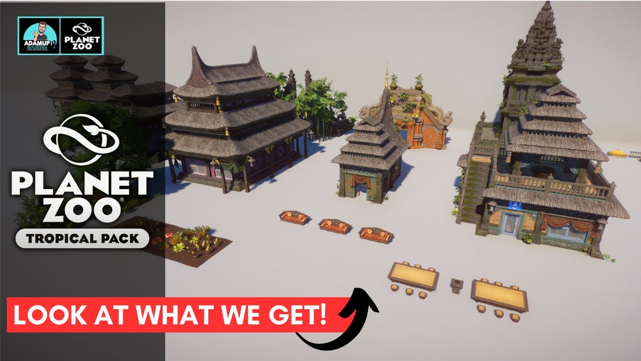 Planet Zoo Tropical Pack: All The New Building Pieces | FIRST LOOK |