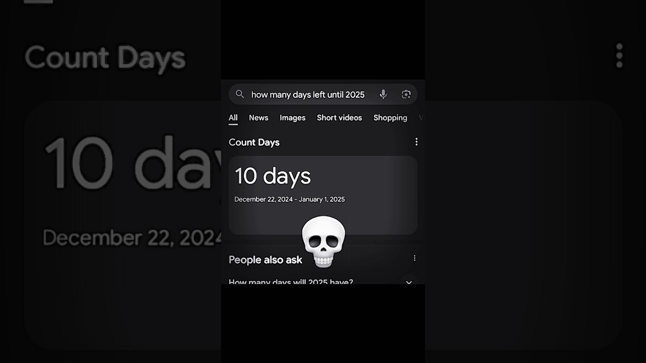 How many days left until 2025? #2024shorts #youtubeshorts #foryouシ #2024
