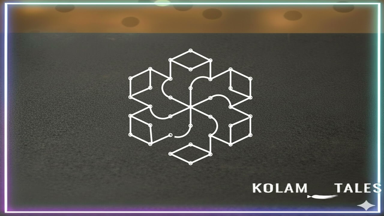 Simple 3D like Kolam Design | Daily Kolam 