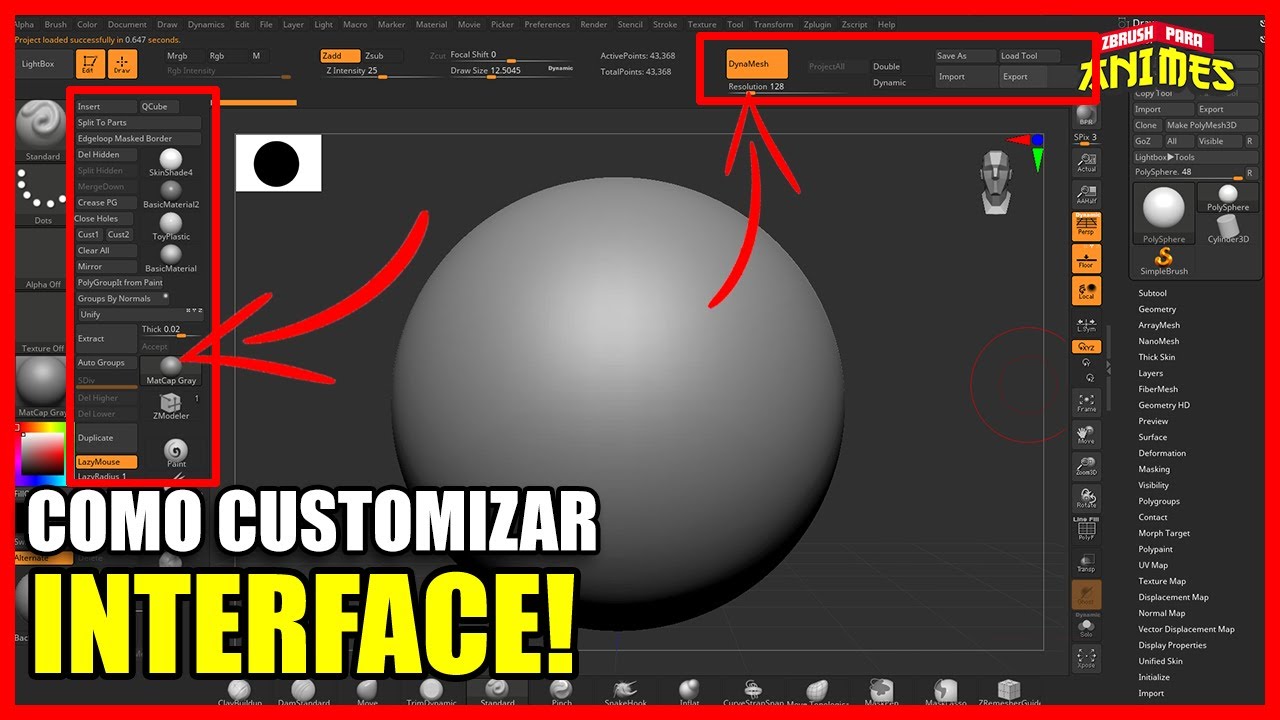 ZBRUSH EM 60 SEGUNDOS - CUSTOMIZANDO INTERFACE