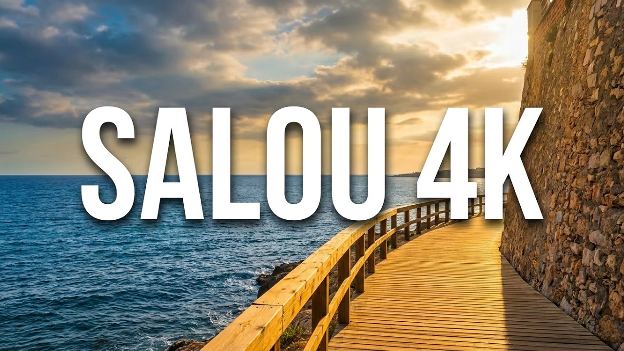 Salou Beach Walk 4K HDR 🇪🇸 | Relaxing Coastal Stroll & Atmosphere