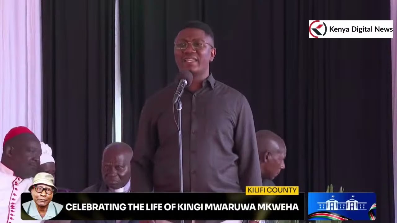 KIJANA HATARI! Fikirini Jacobs powerfully speaks in front of Ruto as he mourns Kingi's father!!