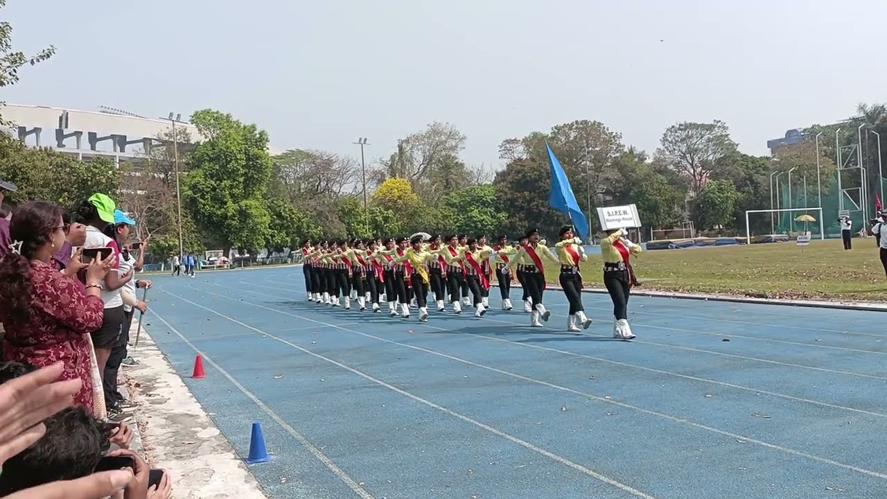 37th WBCIPE MEET MARCHING ALL TROOP SIPEW HASTING HOUSE COLLEGE GIRLS