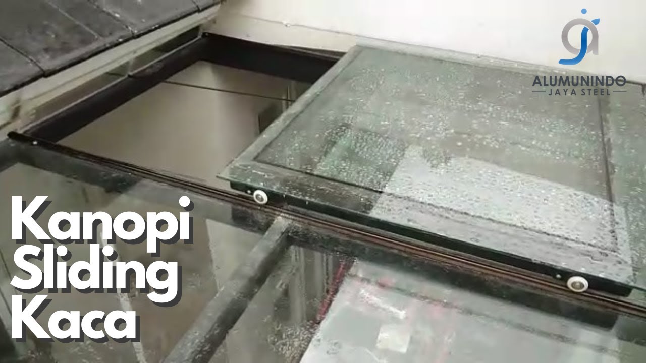 Kanopi Sliding Kaca Manual Minimalis