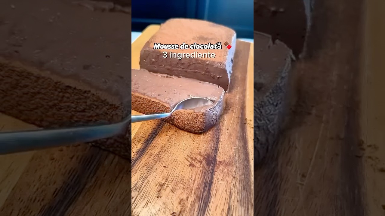 Mousse Budinca 3 ingrediente, sănătoasă, fără zahăr!