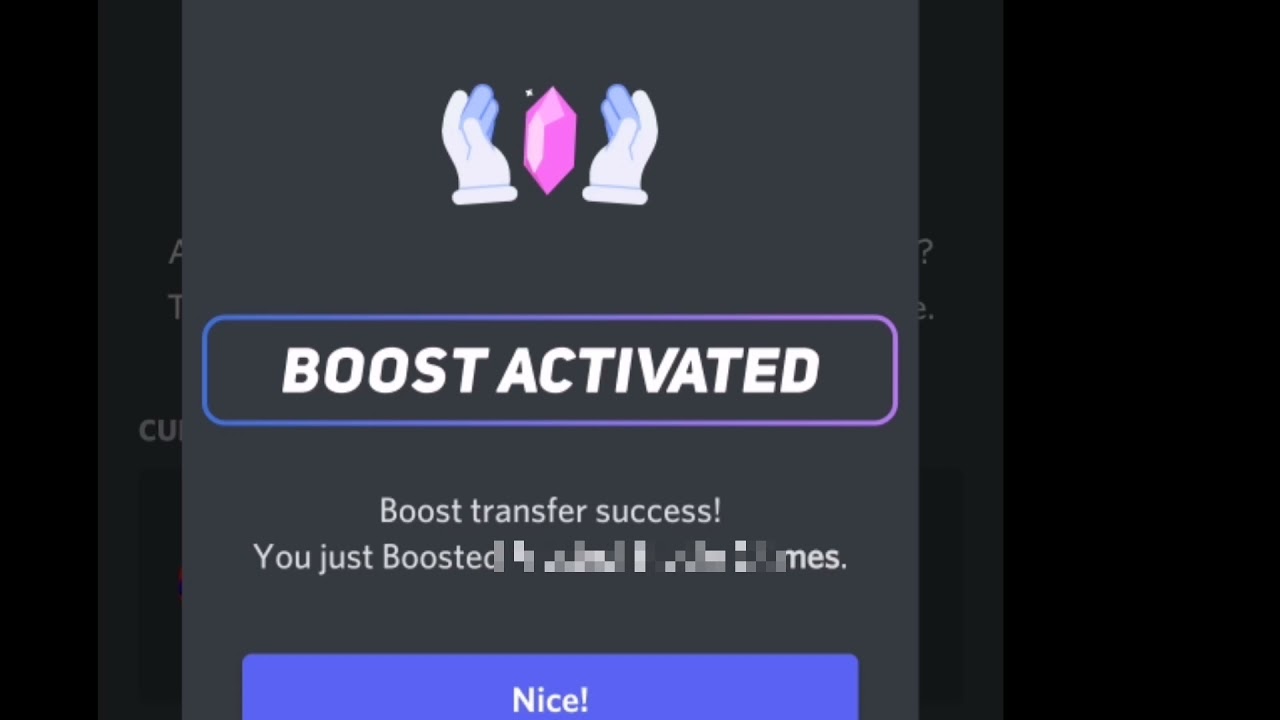 When you transfer your boost to the wrong server