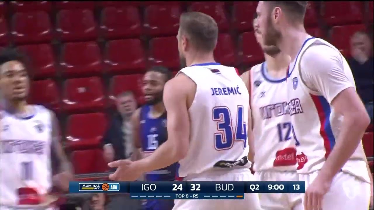 AdmiralBet ABA League 25/26, HL, Top 8 Round 5: Igokea m:tel - Budućnost VOLI (28.3.2026)