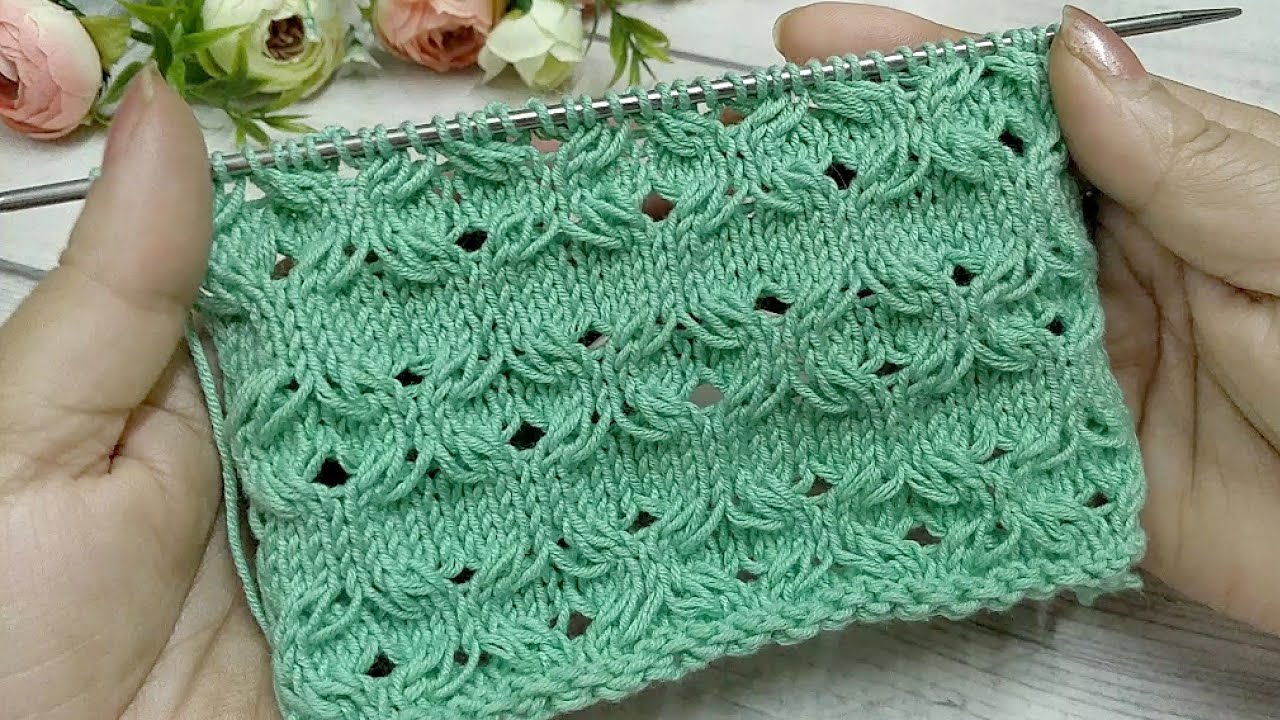 जाली केबल बुनाई, Easy Openwork Cable Knitting Pattern @knittingknife