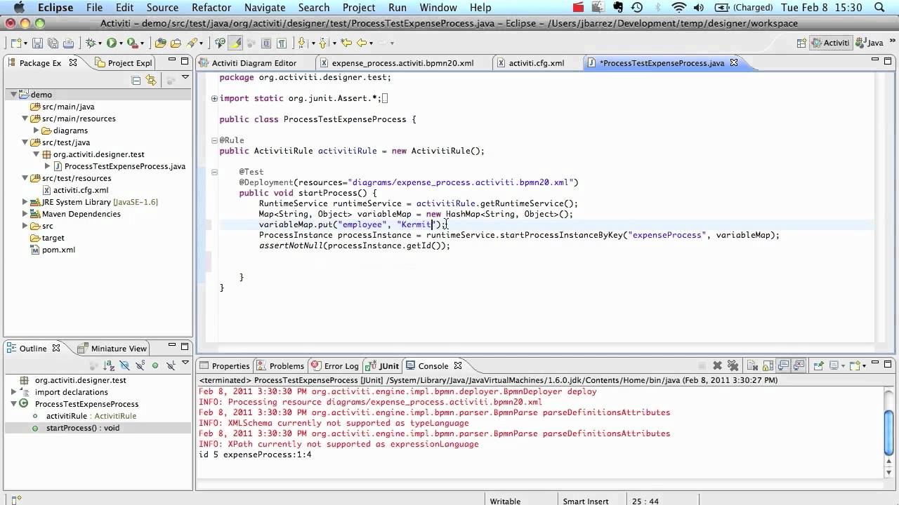 Screencast: from zero to executable process with the Activiti Designer