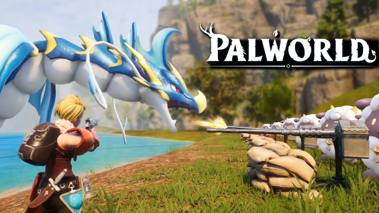 Jormuntide & Anubis VS LAMBALL MOUNTED MACHINES GUNS in Palworld