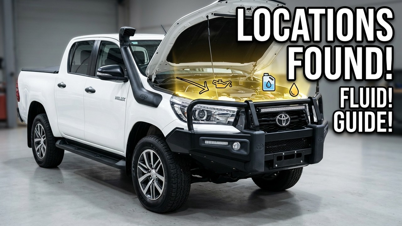 Toyota Hilux & Fortuner Fluid Locations, Engine Oil, Coolant, Washer, Brake & Steering Fluid
