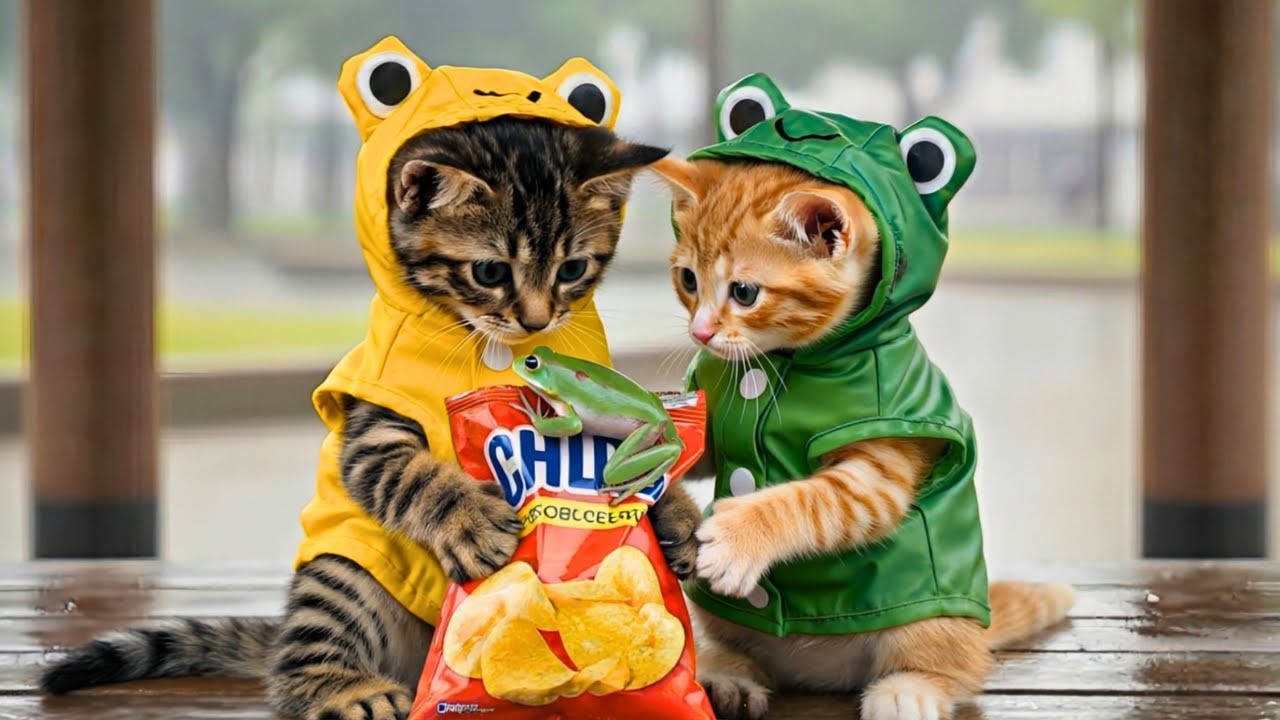 もふめし。/ 雨でもじっとしていられない子猫たち｜Restless Kittens on a Rainy Day | Ai Cat Story