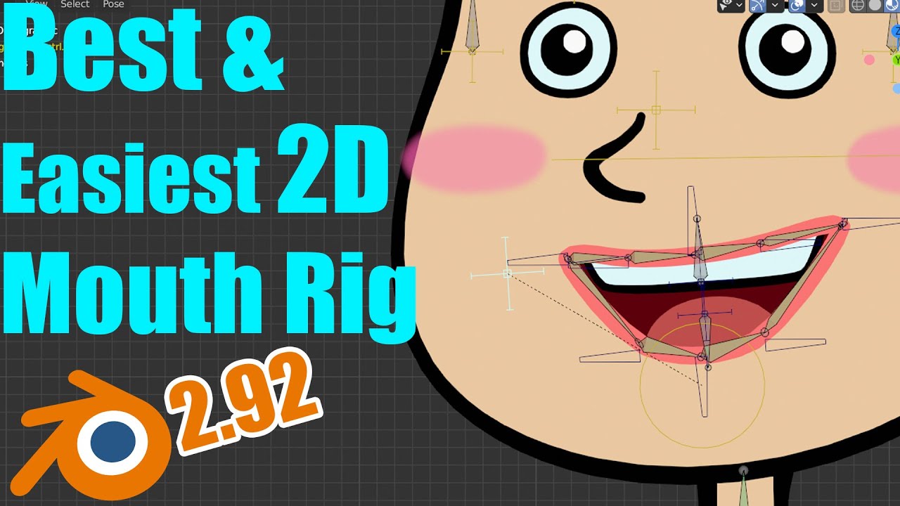 Simply make a Powerful Mouth Rig with Auto-Lip Sync - Blender 2.92 Grease Pencil Tutorial