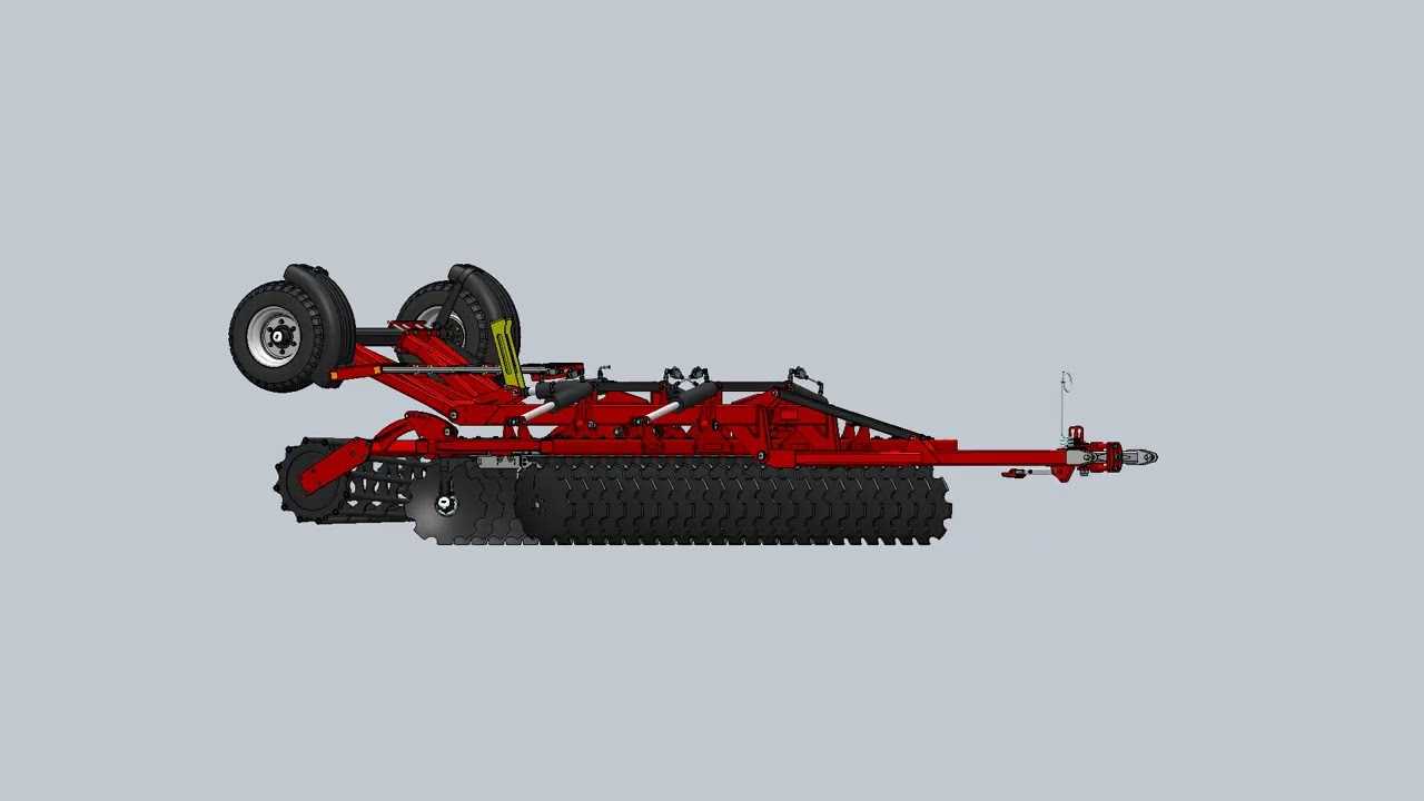 Semi-mounted heavy disc harrow