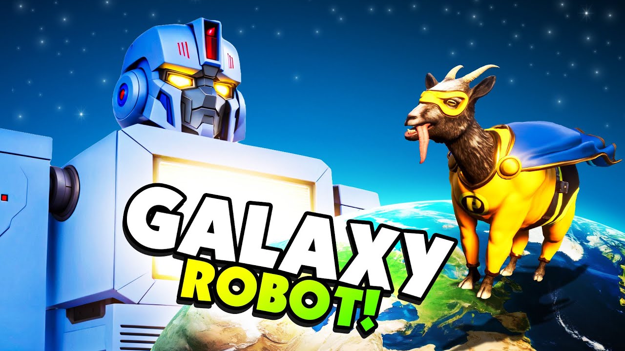 Super Hero Goat Searches For Galaxy Robot In SPACE! - Goat Simulator 3