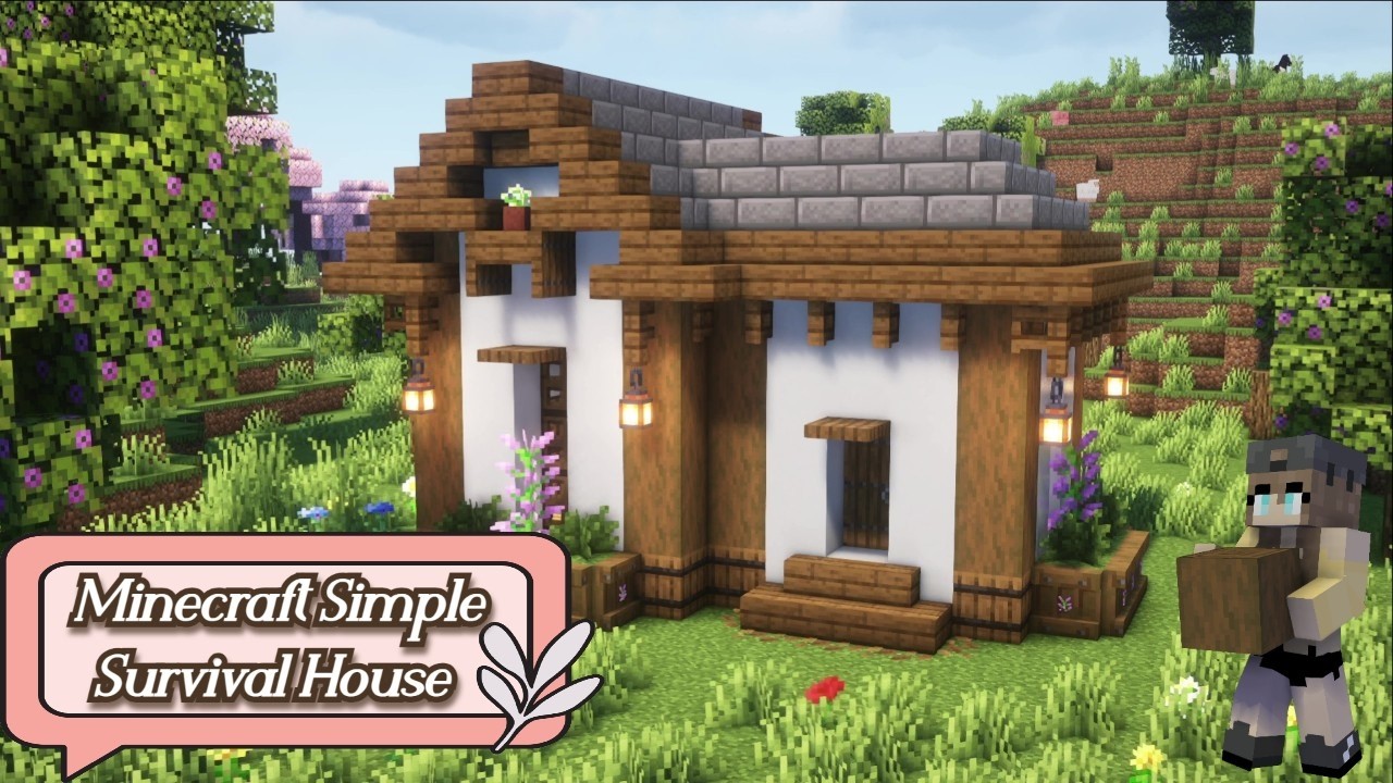 Minecraft | Build A Small Survival House Design [ Tutorial ]