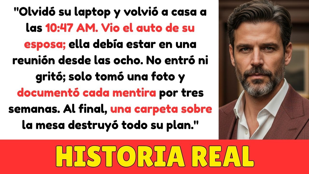 Olvidé mi laptop y volví a casa, el auto de mi esposa no debía estar ahí