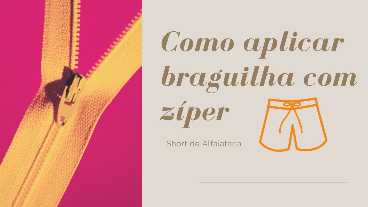 Costurando BRAGUILHA COM ZÍPER - Short de Alfaiataria