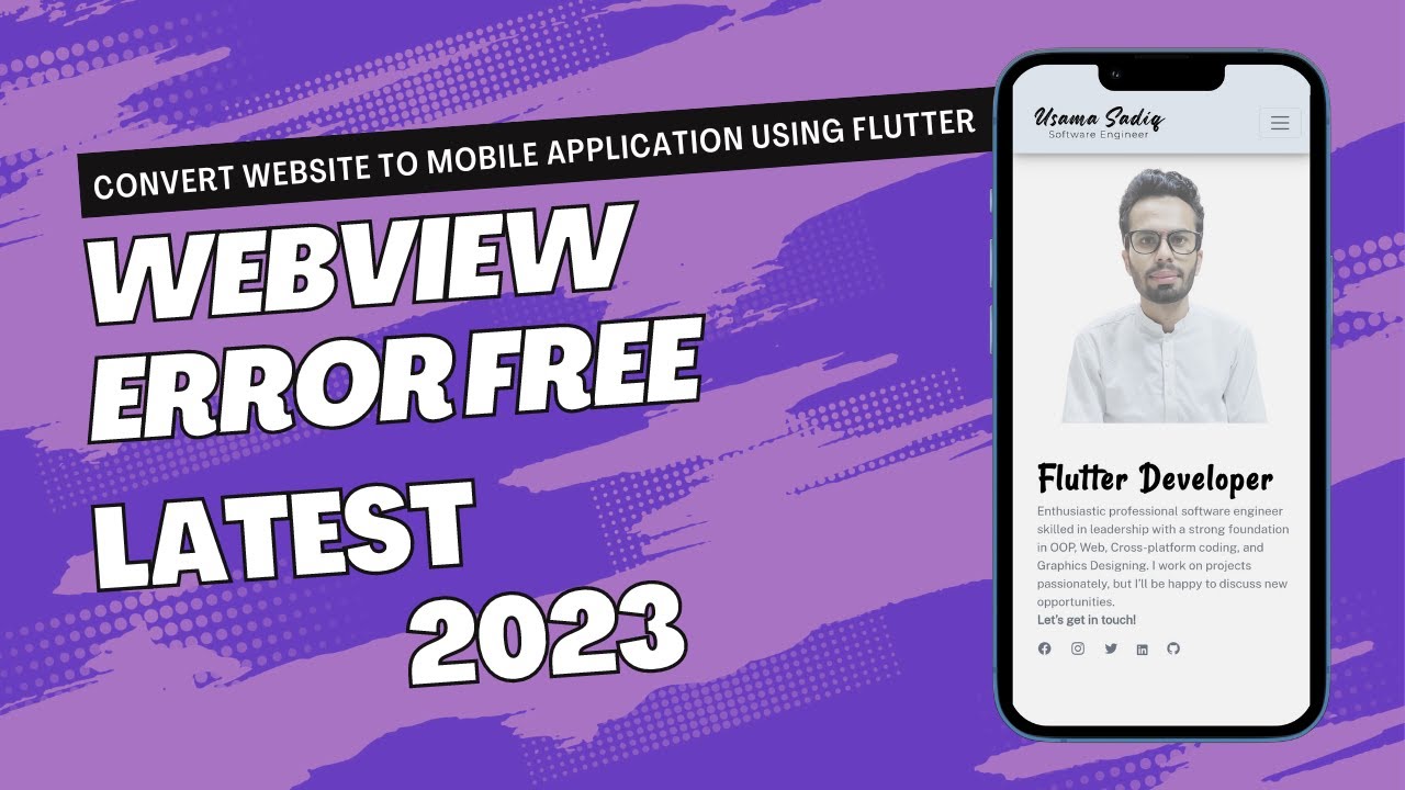 Flutter WebView | Convert website into Mobile App in 2023 | Urdu | Hindi