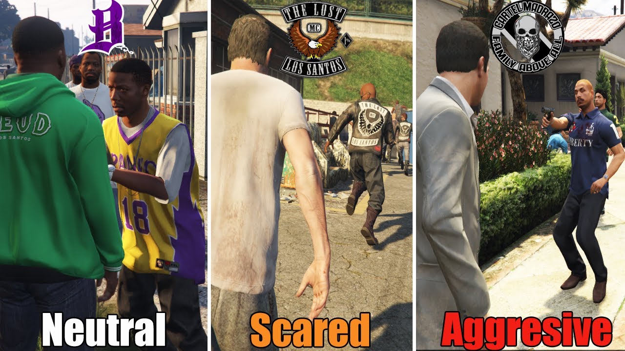 Что произойдёт, если вы посетите вражеские территории в GTA 5? (Майкл, Тревор и Франклин)