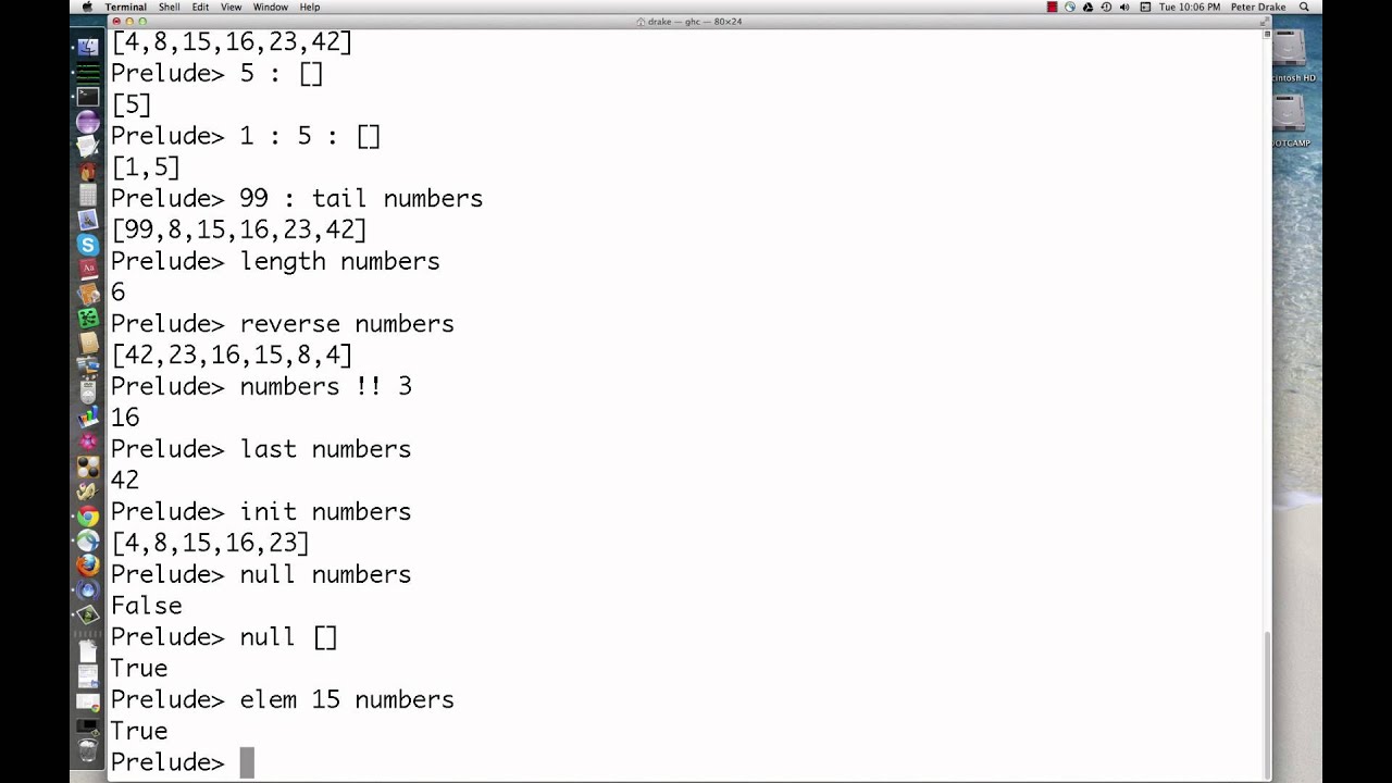Haskell 2c: Lists