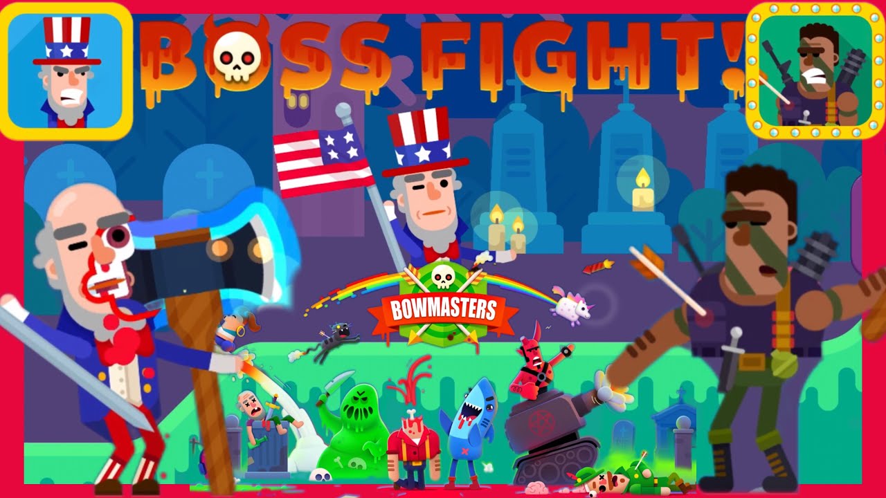 Bowmasters Boss Battle! Crazy Sam VS Arnold | Epic Final Shot
